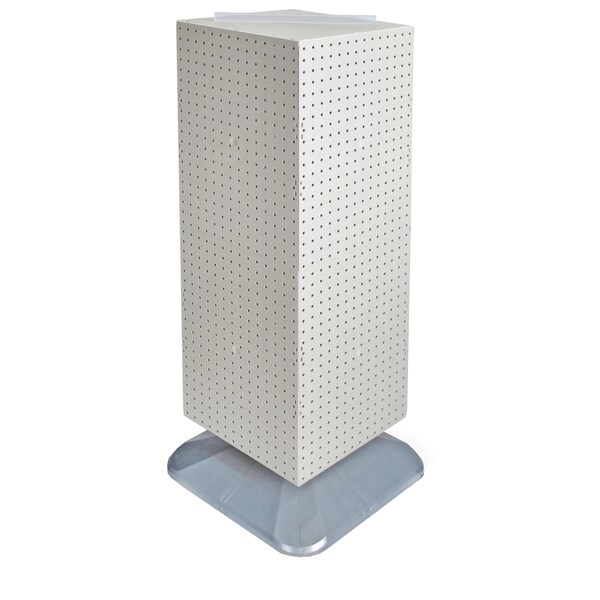 Four-Sided Pegboard Tower Revolving Display Panel Size 14"W x 40"H